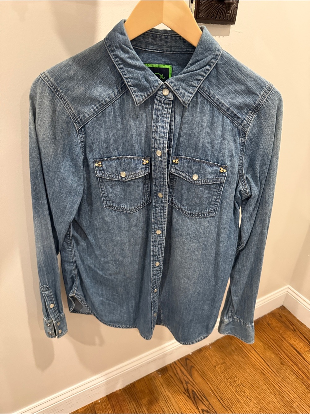 C. Wonder Light Blue Denim Western Shirt